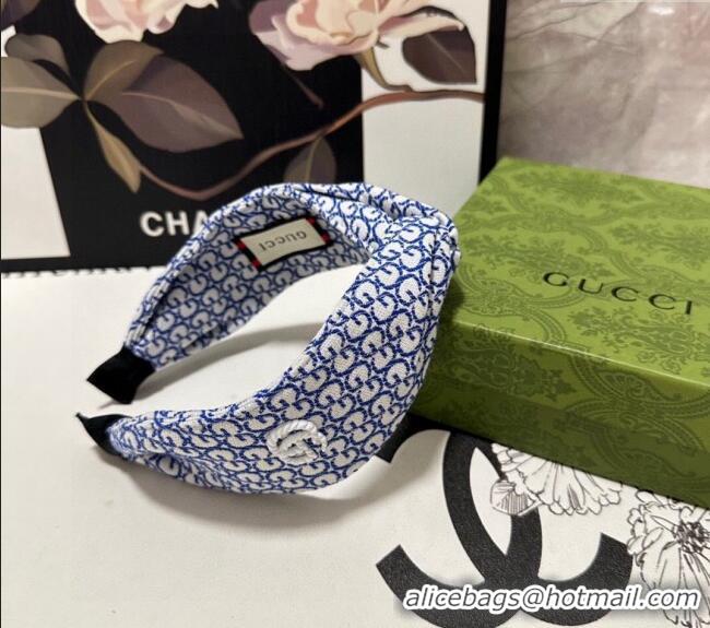 Hot Sell Cheap Gucci GG Headband 0709 Blue 2024