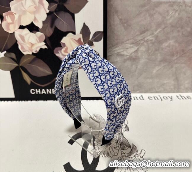 Hot Sell Cheap Gucci GG Headband 0709 Blue 2024