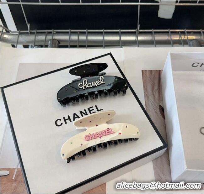 Free Shipping Design Chanel Hair Clip 0709 White 2024