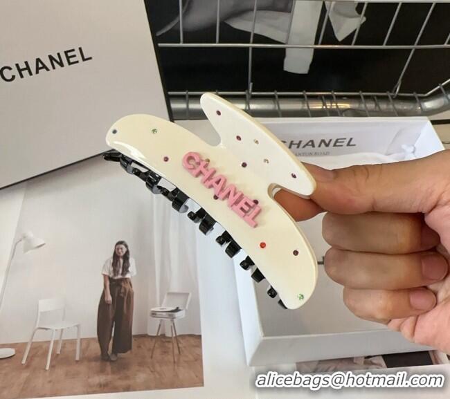 Free Shipping Design Chanel Hair Clip 0709 White 2024