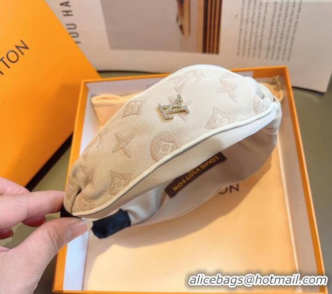 Good Taste Louis Vuitton Hair Headband 0729 Beige/Black 2024