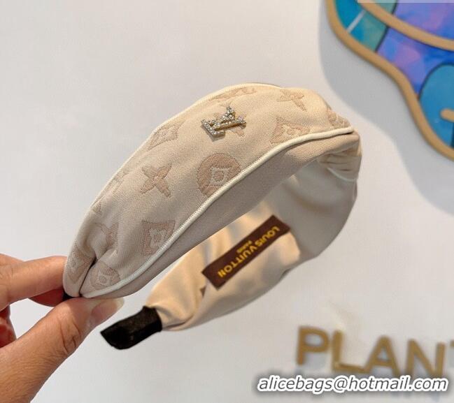 Good Taste Louis Vuitton Hair Headband 0729 Beige/Black 2024