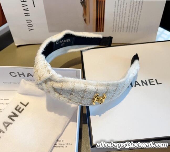 Good Taste Louis Vuitton Hair Headband 0729 Beige/Black 2024
