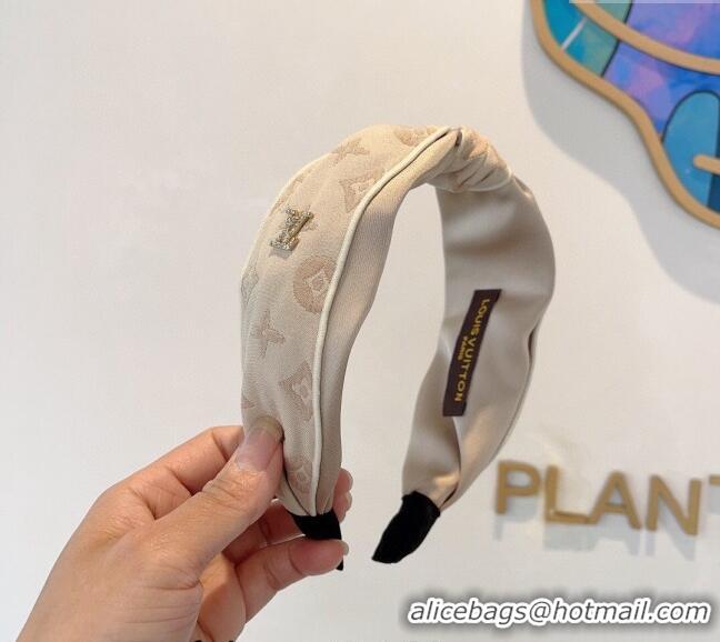 Good Taste Louis Vuitton Hair Headband 0729 Beige/Black 2024