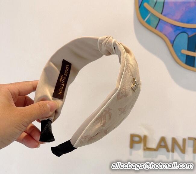 Good Taste Louis Vuitton Hair Headband 0729 Beige/Black 2024