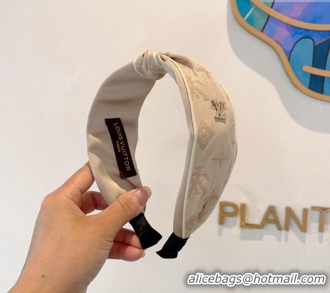 Good Taste Louis Vuitton Hair Headband 0729 Beige/Black 2024