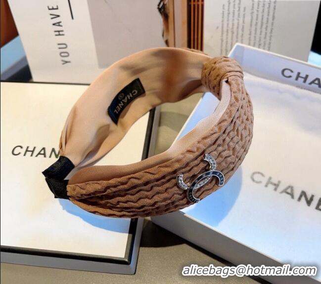 Good Looking Chanel Wide Hair Headband 0729 Beige 2024