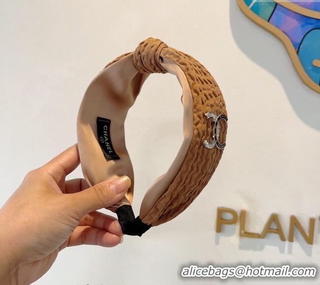 Good Looking Chanel Wide Hair Headband 0729 Beige 2024