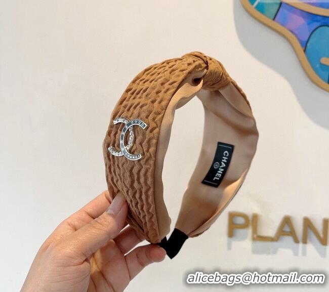 Good Looking Chanel Wide Hair Headband 0729 Beige 2024