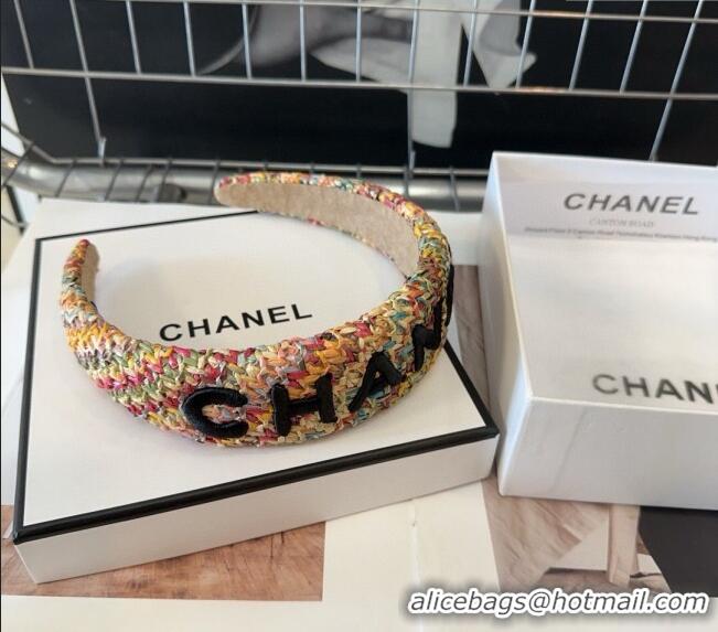 Promotional Chanel Straw-Like Headband 082001 Multicolor 2024