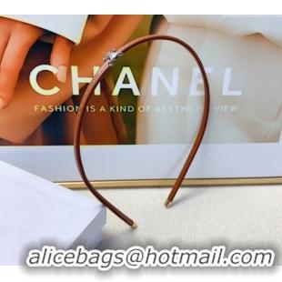 Top Grade Celine Narrow Headband 0820 Brown 2024