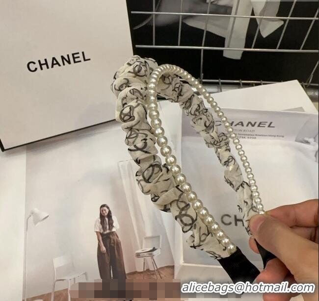 Grade Design Chanel Pearls Headband 082001 White 2024