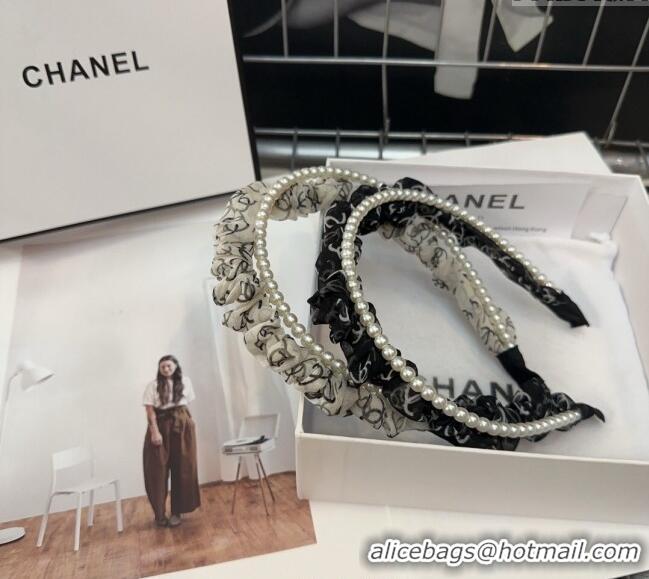 Grade Design Chanel Pearls Headband 082001 White 2024