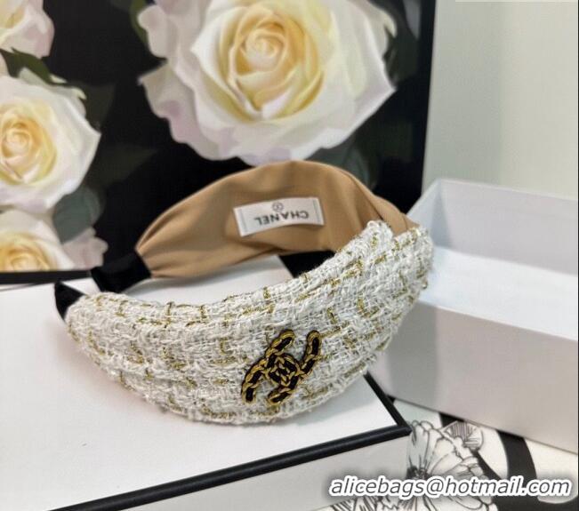 Free Shipping Discount Chanel Tweed Headband 082010 Dark Beige 2024