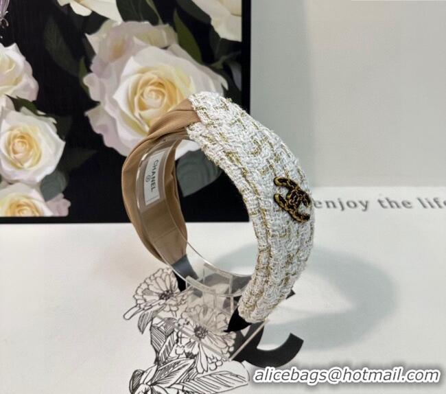 Free Shipping Discount Chanel Tweed Headband 082010 Dark Beige 2024