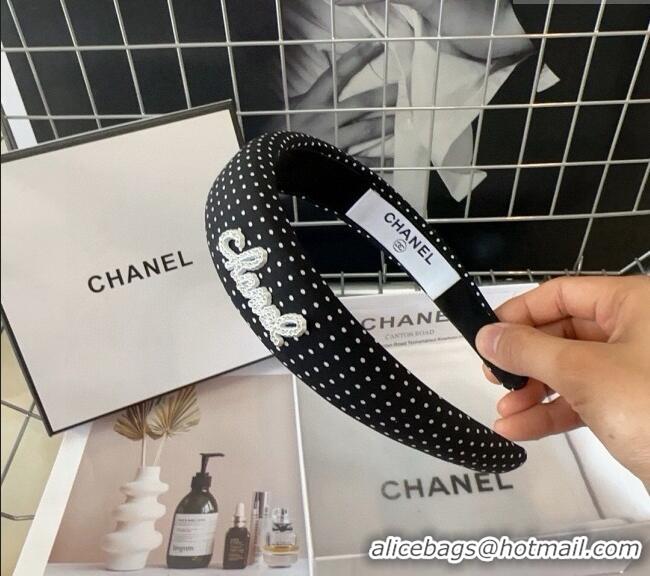 Reasonable Price Chanel Dotted Headband 082012 Black 2024