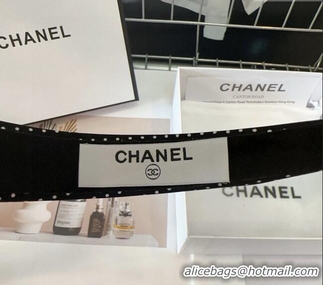 Reasonable Price Chanel Dotted Headband 082012 Black 2024