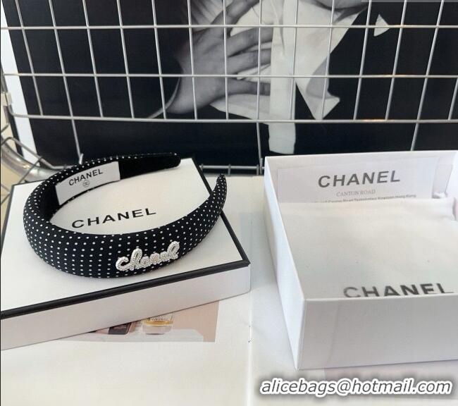 Reasonable Price Chanel Dotted Headband 082012 Black 2024