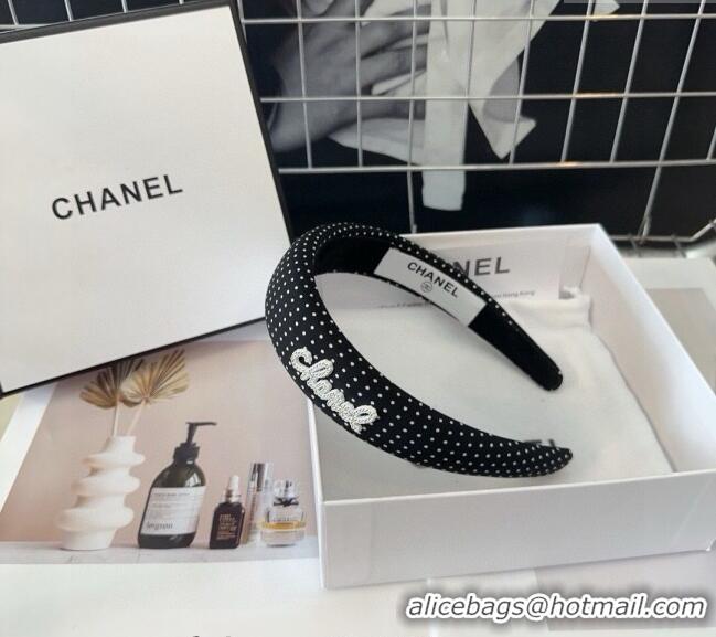 Reasonable Price Chanel Dotted Headband 082012 Black 2024