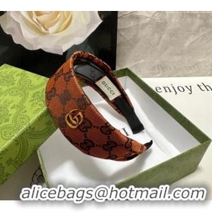 New Release Creation Gucci GG Wide Headband 0820 Orange 2024