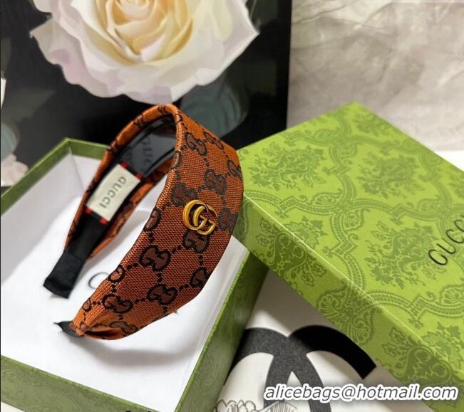 New Release Creation Gucci GG Wide Headband 0820 Orange 2024