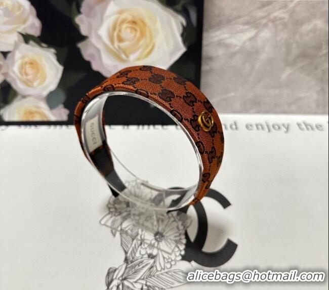New Release Creation Gucci GG Wide Headband 0820 Orange 2024