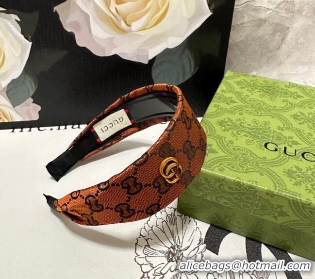 New Release Creation Gucci GG Wide Headband 0820 Orange 2024