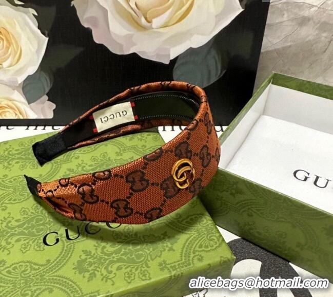 New Release Creation Gucci GG Wide Headband 0820 Orange 2024