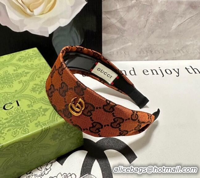 New Release Creation Gucci GG Wide Headband 0820 Orange 2024
