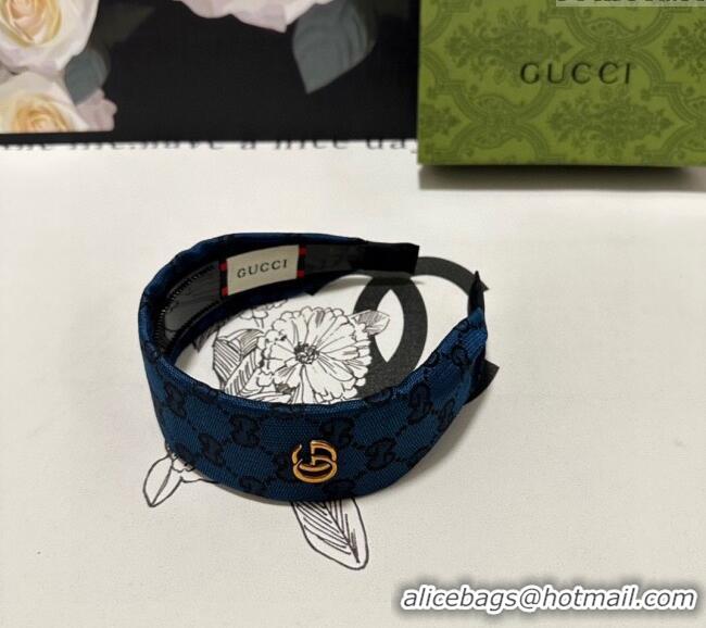 Good Taste Discount Gucci GG Wide Headband 0820 Blue 2024