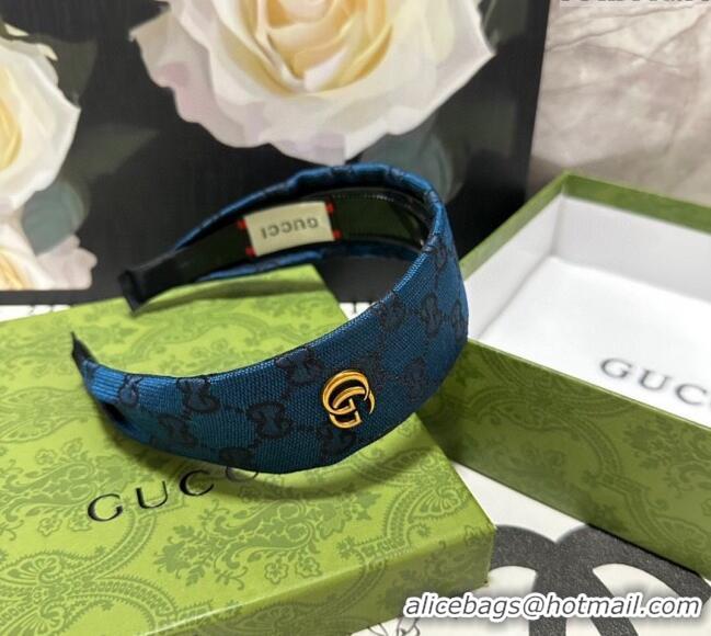 Good Taste Discount Gucci GG Wide Headband 0820 Blue 2024
