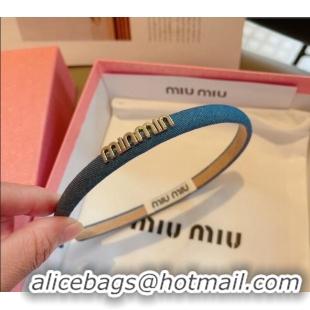 Best Price Miu Miu Narrow Denim Headband 0820 Blue 2024