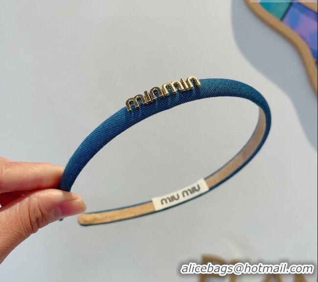 Best Price Miu Miu Narrow Denim Headband 0820 Blue 2024