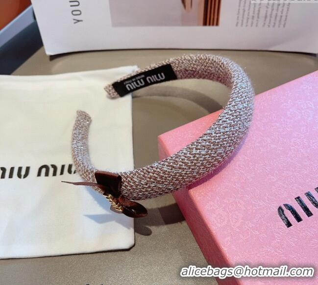 Promotional Miu Miu Headband with Bow 0820 Brown 2024