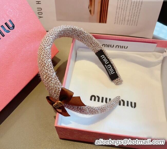 Promotional Miu Miu Headband with Bow 0820 Brown 2024