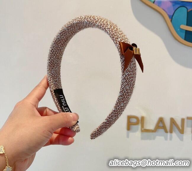 Promotional Miu Miu Headband with Bow 0820 Brown 2024