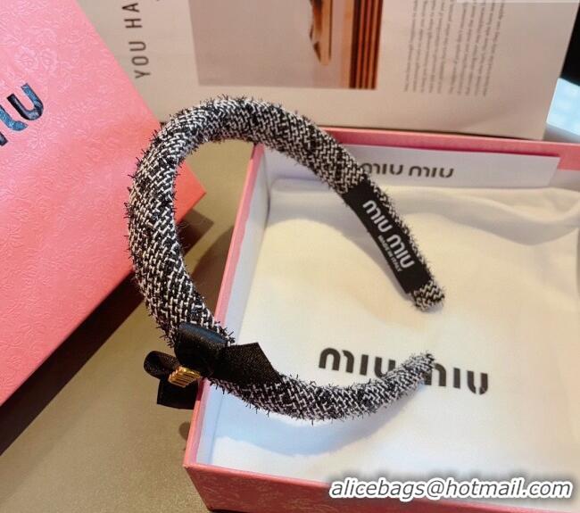 Top Quality Miu Miu Headband with Bow 0820 Black 2024