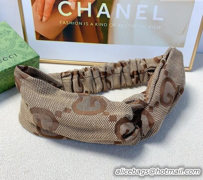 Super Quality Gucci Maxi GG Headband 0912 Beige 2024