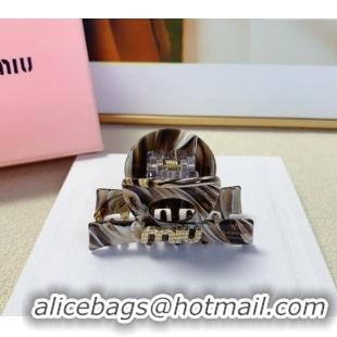 Top Grade Miu Miu Hair Clip with Pearls Logo MIU091201 Grey 2024
