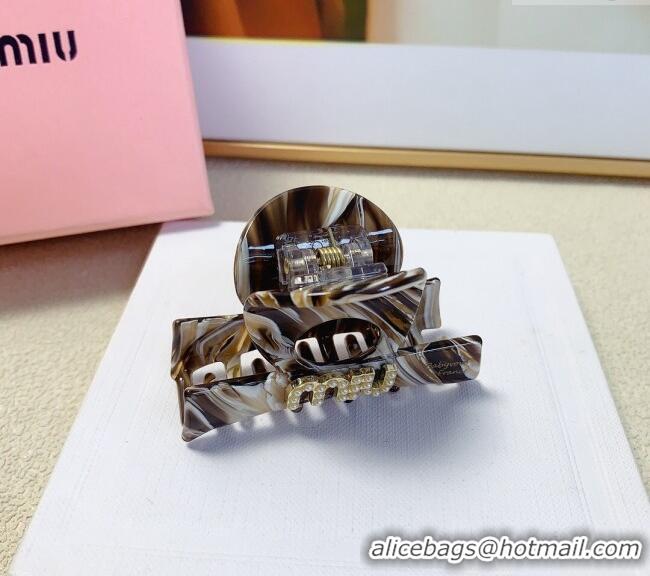 Top Grade Miu Miu Hair Clip with Pearls Logo MIU091201 Grey 2024