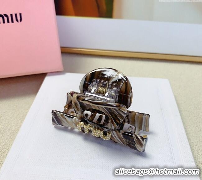 Top Grade Miu Miu Hair Clip with Pearls Logo MIU091201 Grey 2024