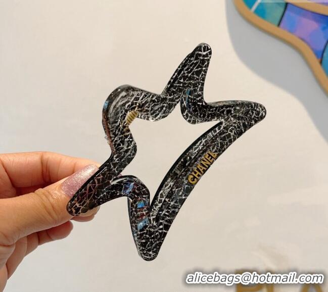 Buy Inexpensive Chanel Star Hair Clip with Pearls 0912 Black 2024