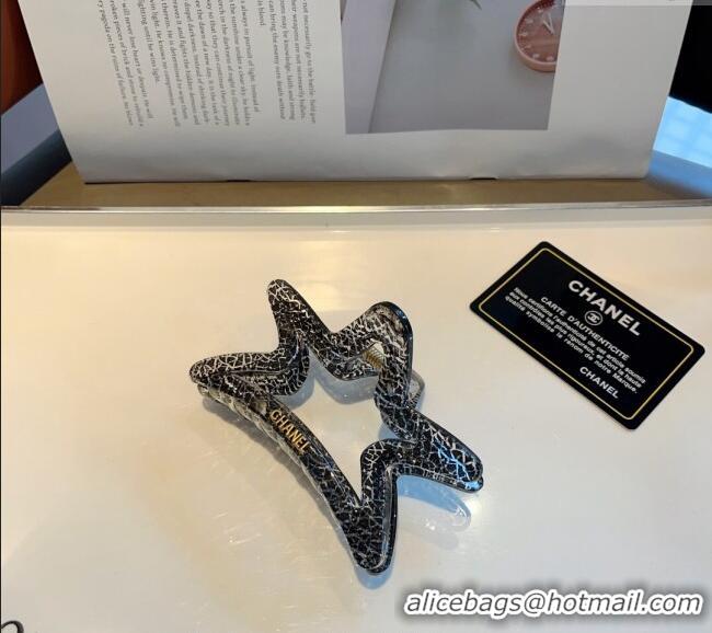 Buy Inexpensive Chanel Star Hair Clip with Pearls 0912 Black 2024