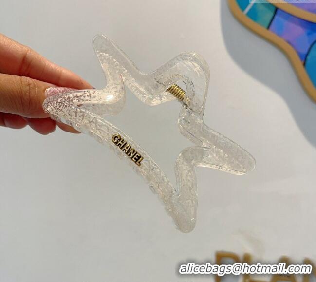 Famous Brand Chanel Star Hair Clip with Pearls 0912 White 2024