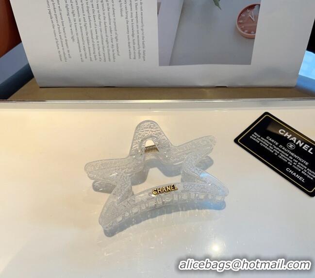 Famous Brand Chanel Star Hair Clip with Pearls 0912 White 2024