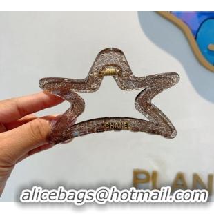 Grade Design Chanel Star Hair Clip with Pearls 0912 Light Brown 2024