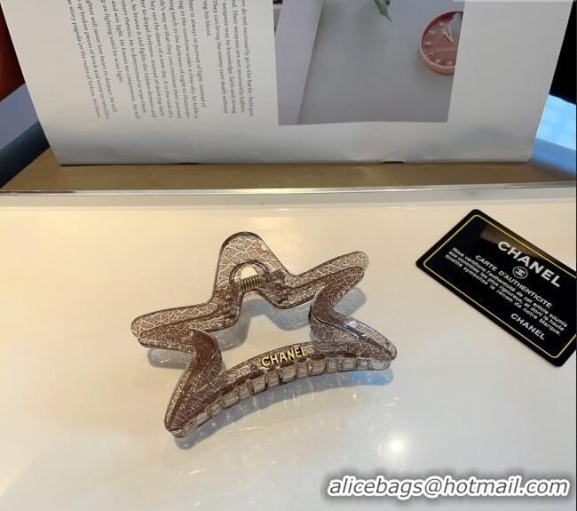 Grade Design Chanel Star Hair Clip with Pearls 0912 Light Brown 2024