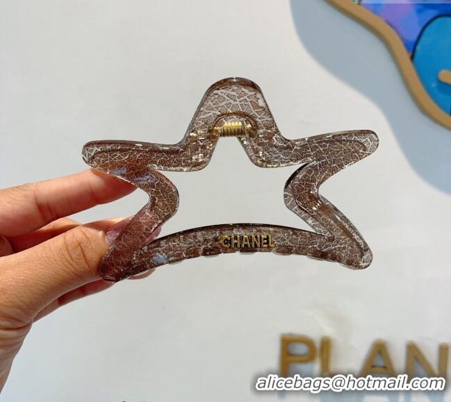 Grade Design Chanel Star Hair Clip with Pearls 0912 Light Brown 2024