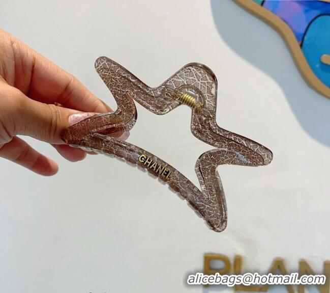 Grade Design Chanel Star Hair Clip with Pearls 0912 Light Brown 2024