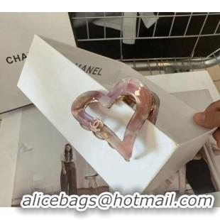 Grade Design Chanel Heart Hair Clip 0912 Light Purple 2024